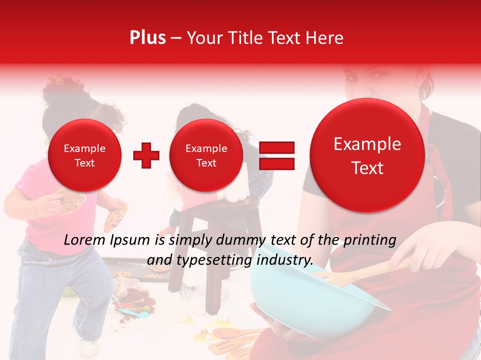 A Woman And A Child Are Cooking Together PowerPoint Template