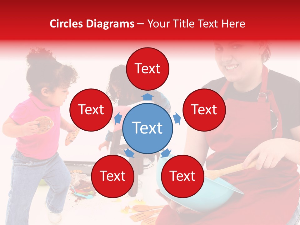 A Woman And A Child Are Cooking Together PowerPoint Template