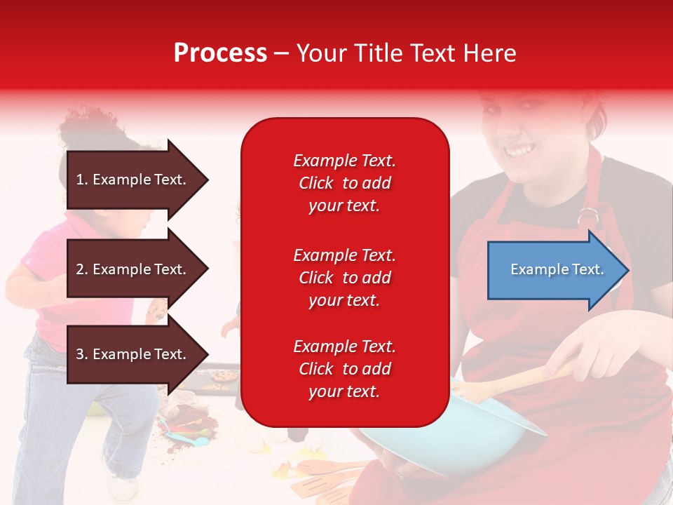A Woman And A Child Are Cooking Together PowerPoint Template