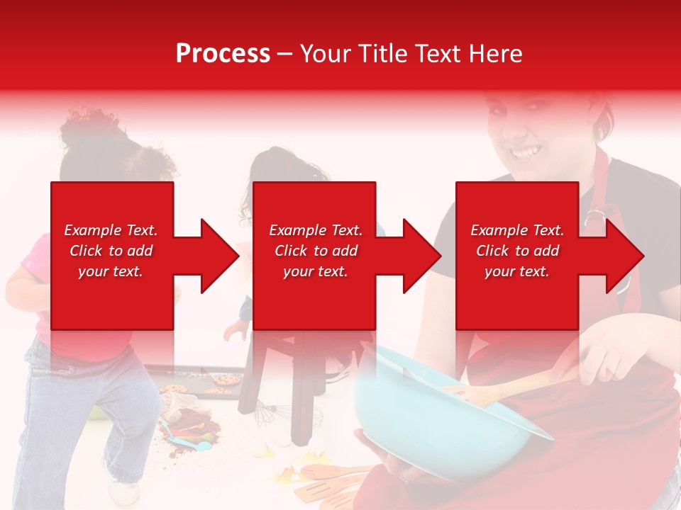 A Woman And A Child Are Cooking Together PowerPoint Template