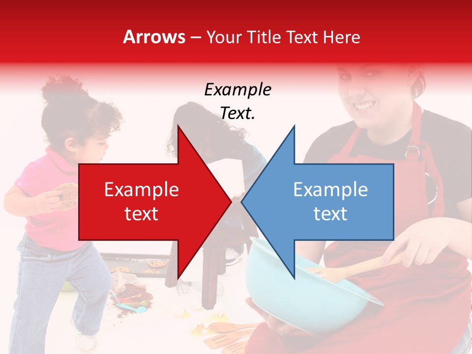 A Woman And A Child Are Cooking Together PowerPoint Template