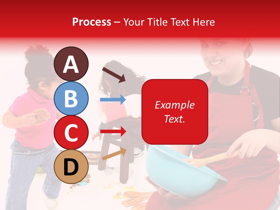 A Woman And A Child Are Cooking Together PowerPoint Template