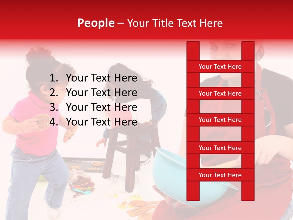 A Woman And A Child Are Cooking Together PowerPoint Template