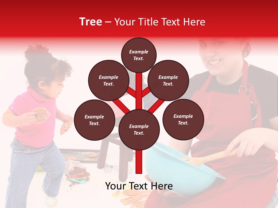 A Woman And A Child Are Cooking Together PowerPoint Template