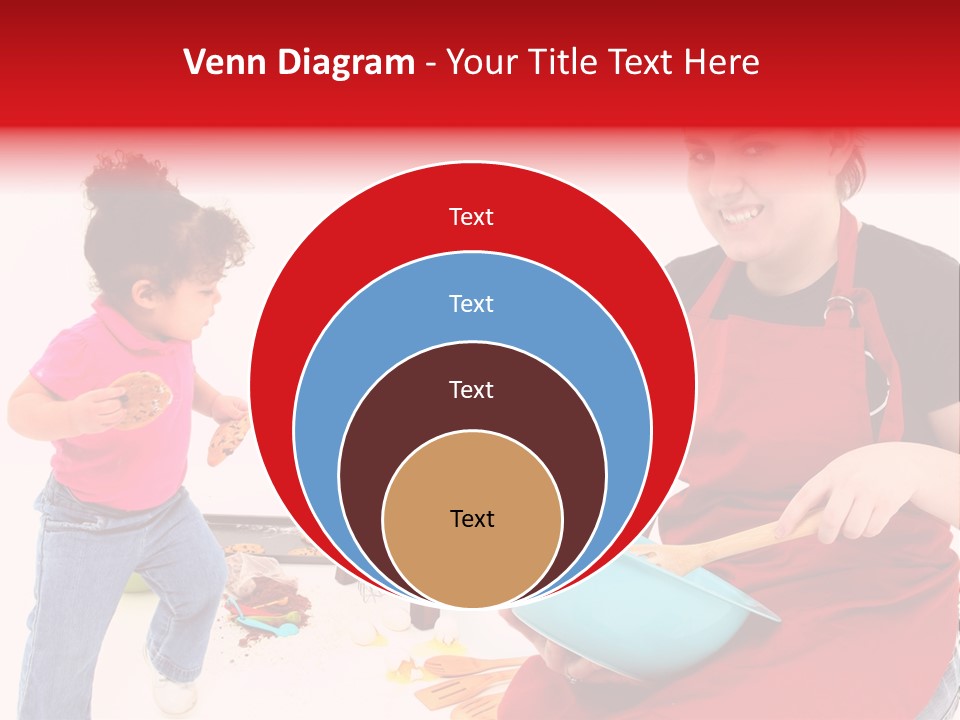 A Woman And A Child Are Cooking Together PowerPoint Template
