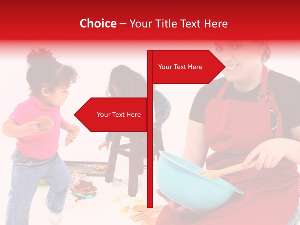 A Woman And A Child Are Cooking Together PowerPoint Template