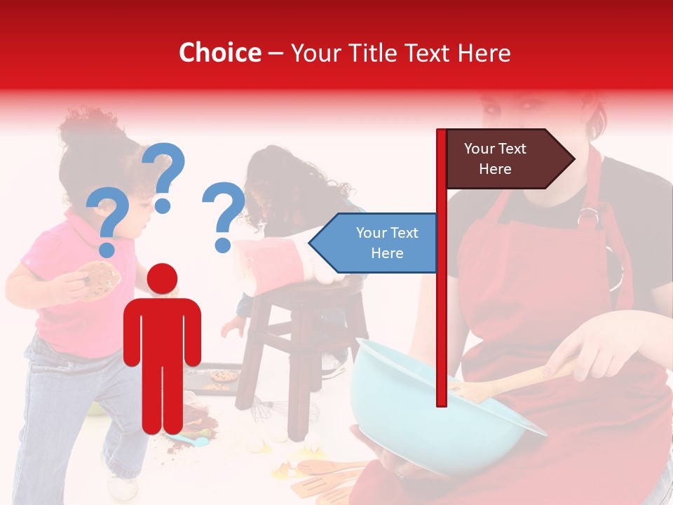 A Woman And A Child Are Cooking Together PowerPoint Template