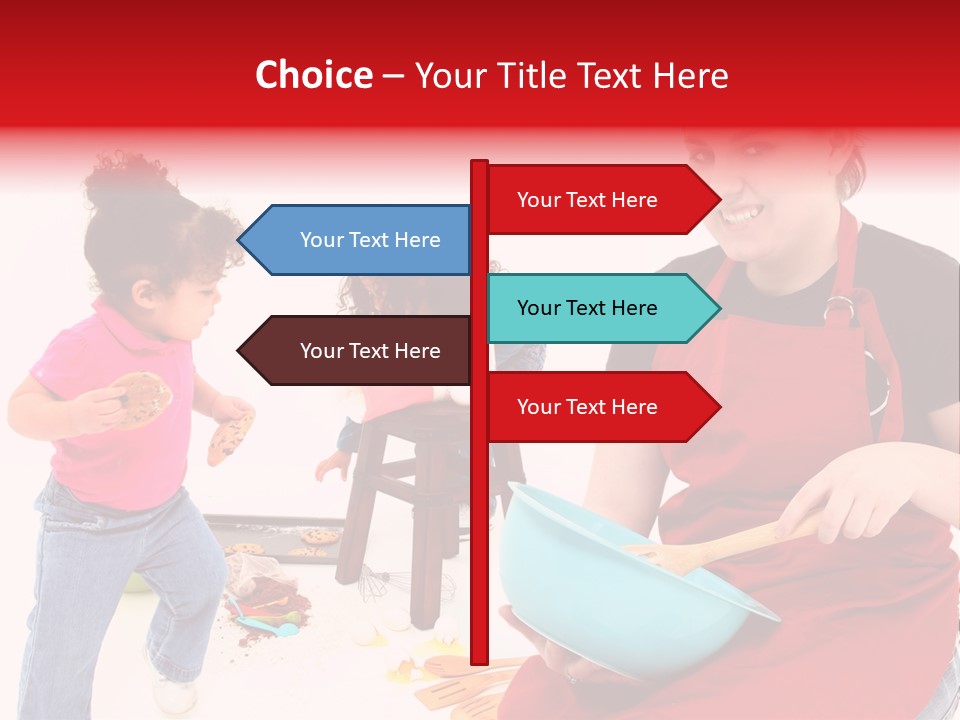 A Woman And A Child Are Cooking Together PowerPoint Template