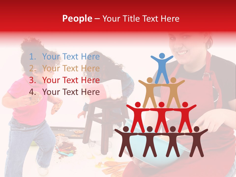 A Woman And A Child Are Cooking Together PowerPoint Template