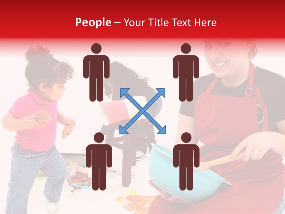 A Woman And A Child Are Cooking Together PowerPoint Template