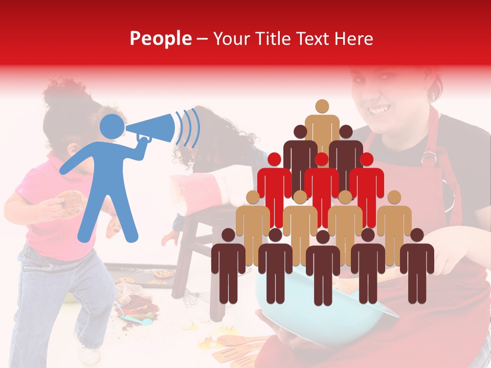 A Woman And A Child Are Cooking Together PowerPoint Template