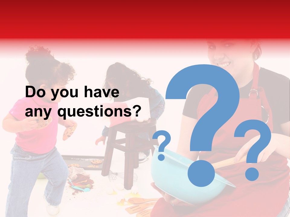 A Woman And A Child Are Cooking Together PowerPoint Template