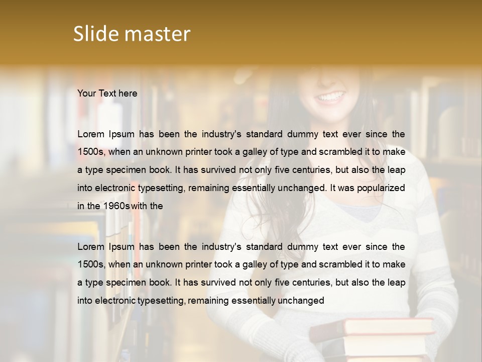 Education One Library PowerPoint Template