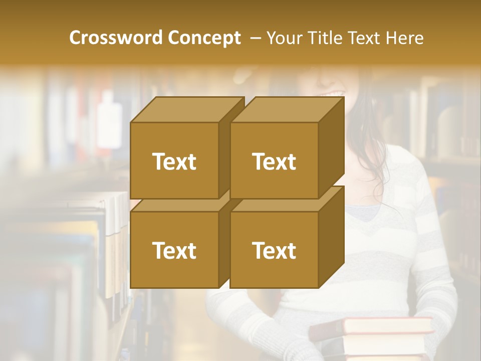 Education One Library PowerPoint Template