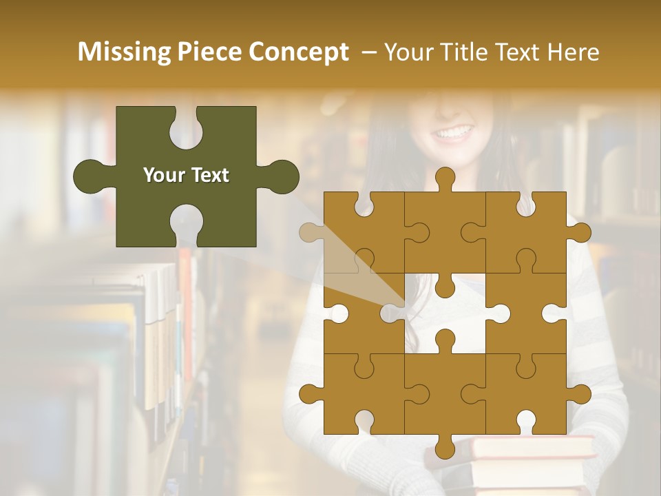 Education One Library PowerPoint Template