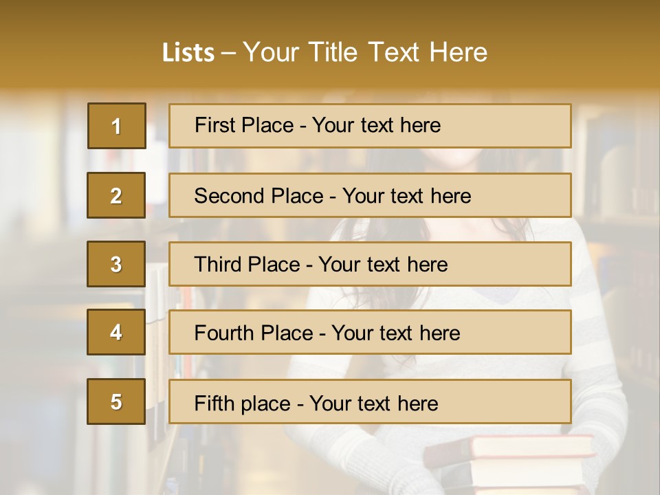 Education One Library PowerPoint Template