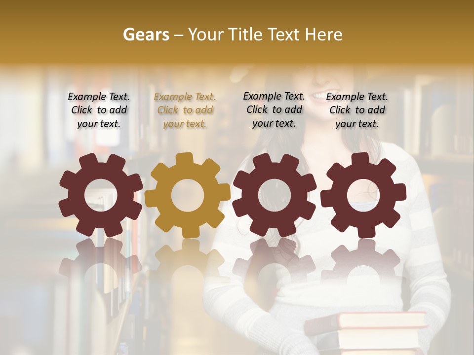 Education One Library PowerPoint Template