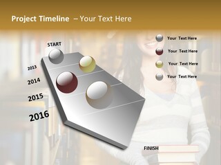 Education One Library PowerPoint Template