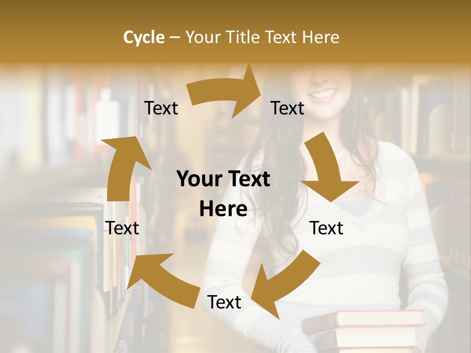 Education One Library PowerPoint Template