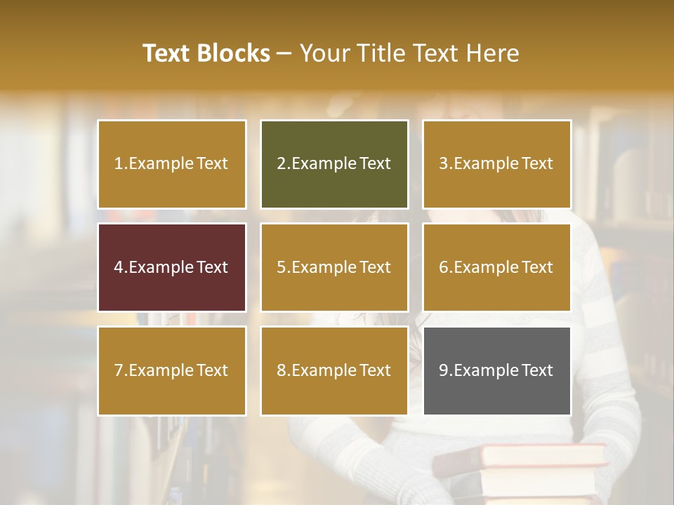 Education One Library PowerPoint Template