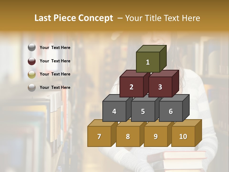Education One Library PowerPoint Template