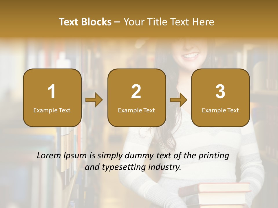 Education One Library PowerPoint Template