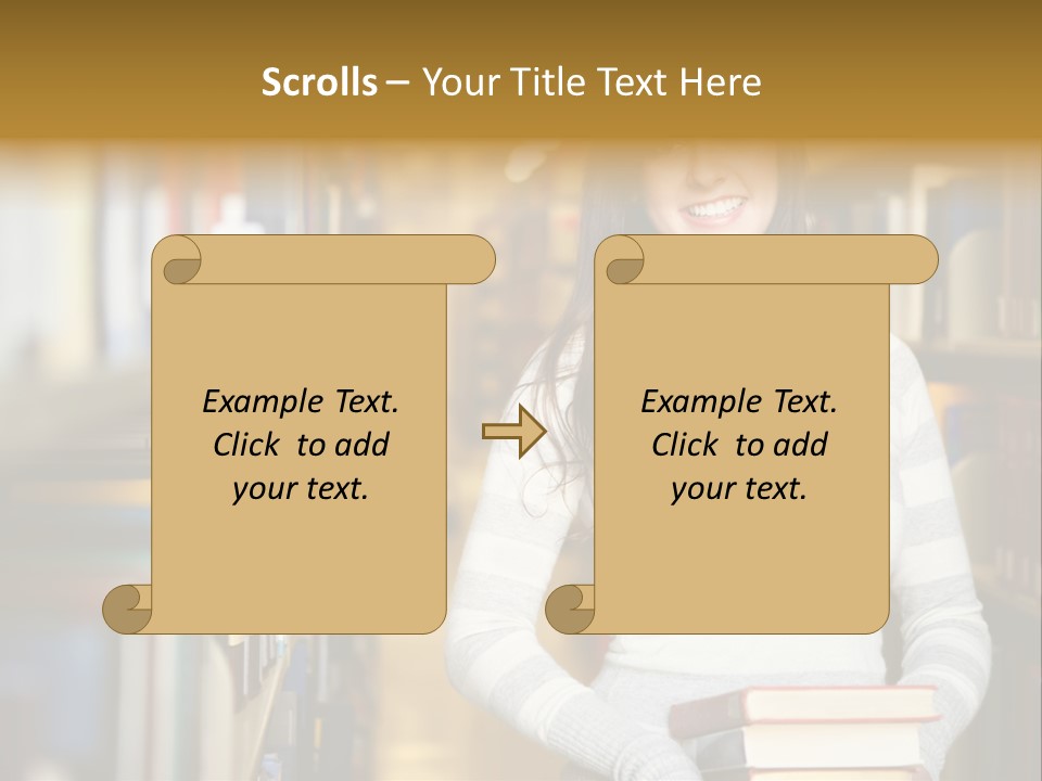 Education One Library PowerPoint Template