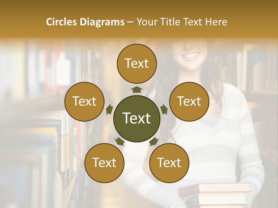 Education One Library PowerPoint Template