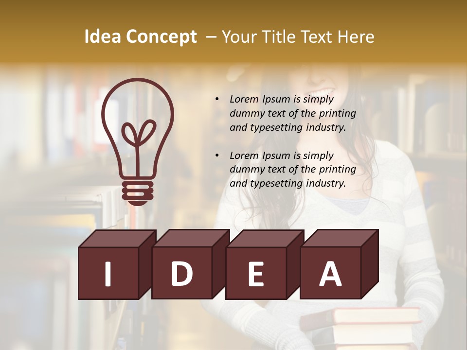 Education One Library PowerPoint Template