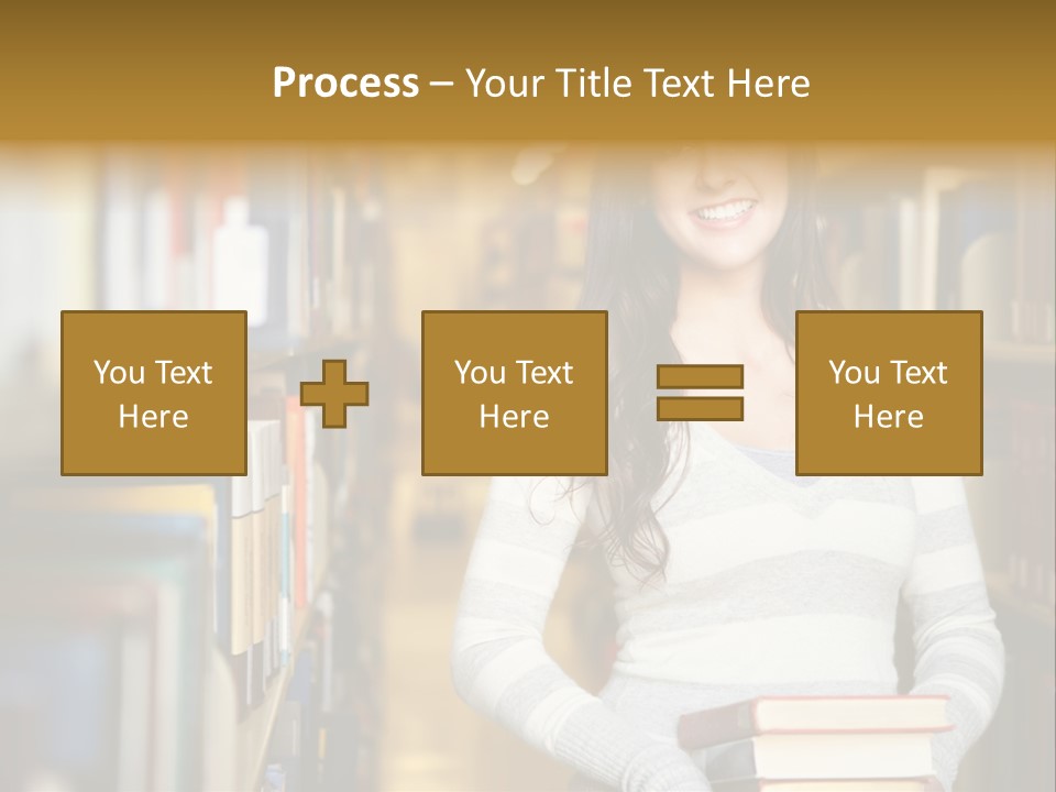 Education One Library PowerPoint Template