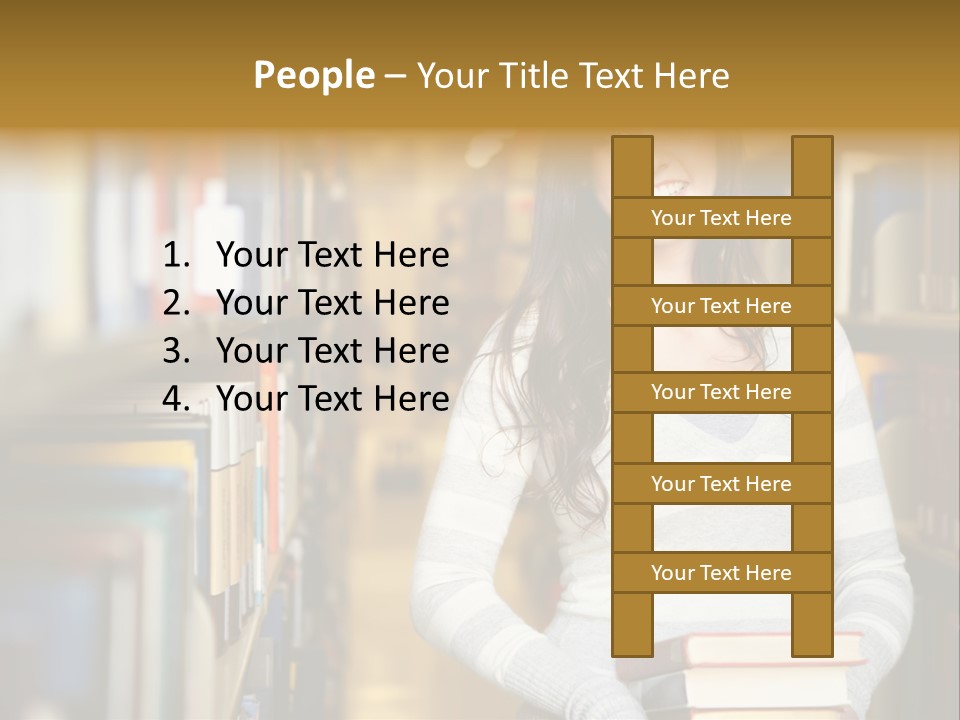 Education One Library PowerPoint Template