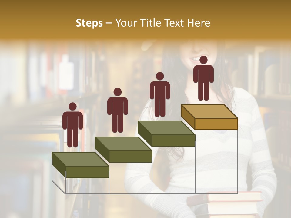 Education One Library PowerPoint Template
