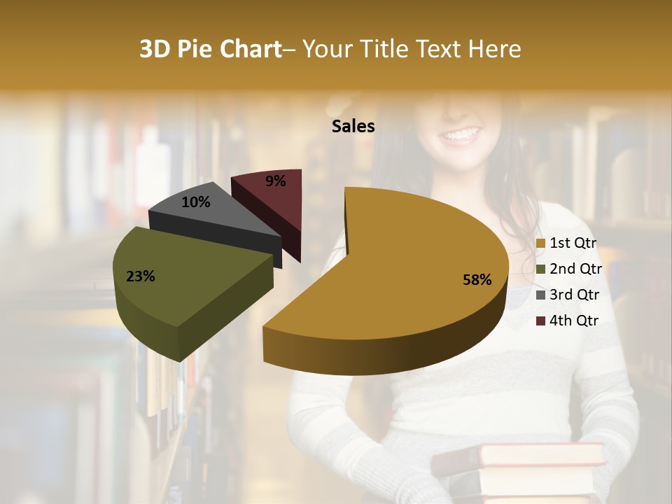 Education One Library PowerPoint Template