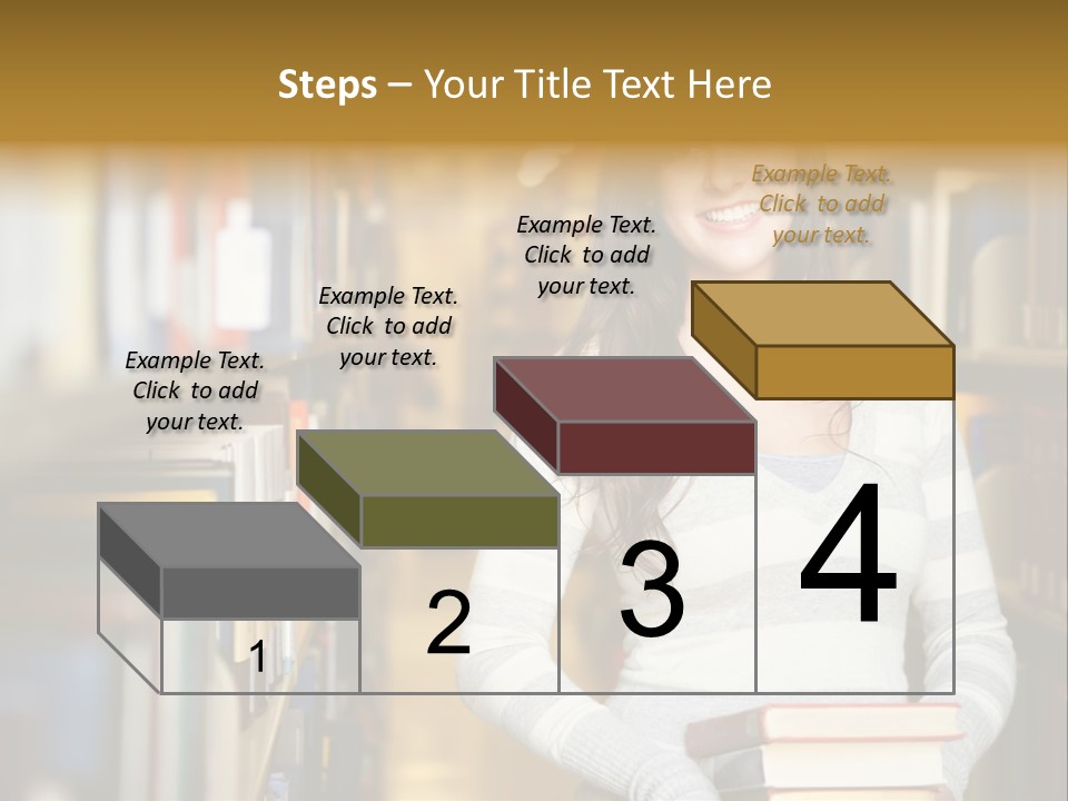 Education One Library PowerPoint Template