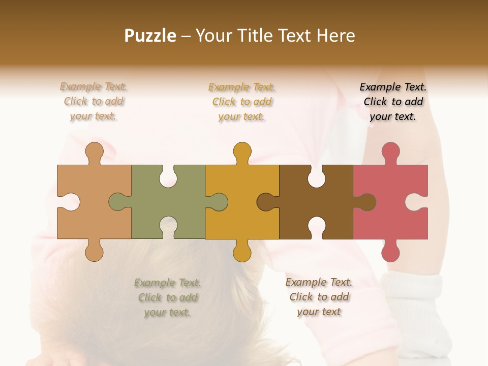 Playing Pink Caucasian PowerPoint Template