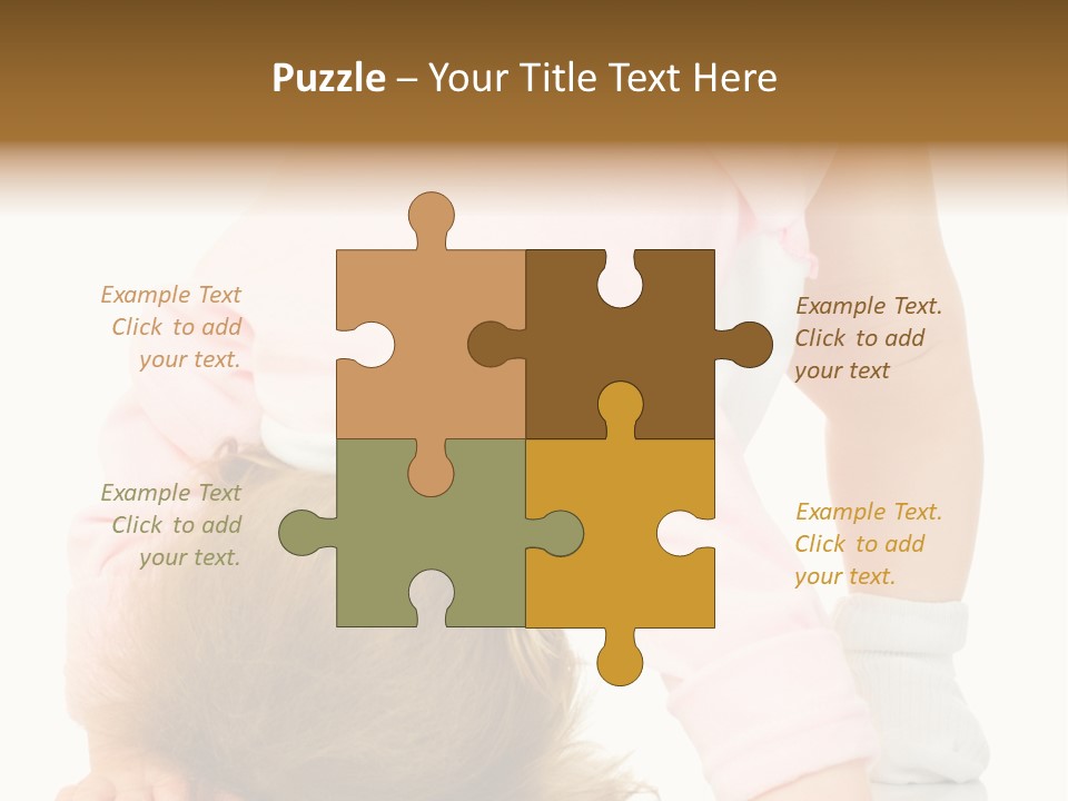 Playing Pink Caucasian PowerPoint Template