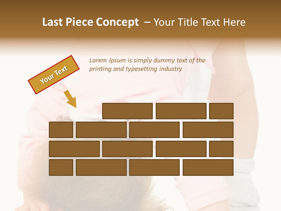 Playing Pink Caucasian PowerPoint Template