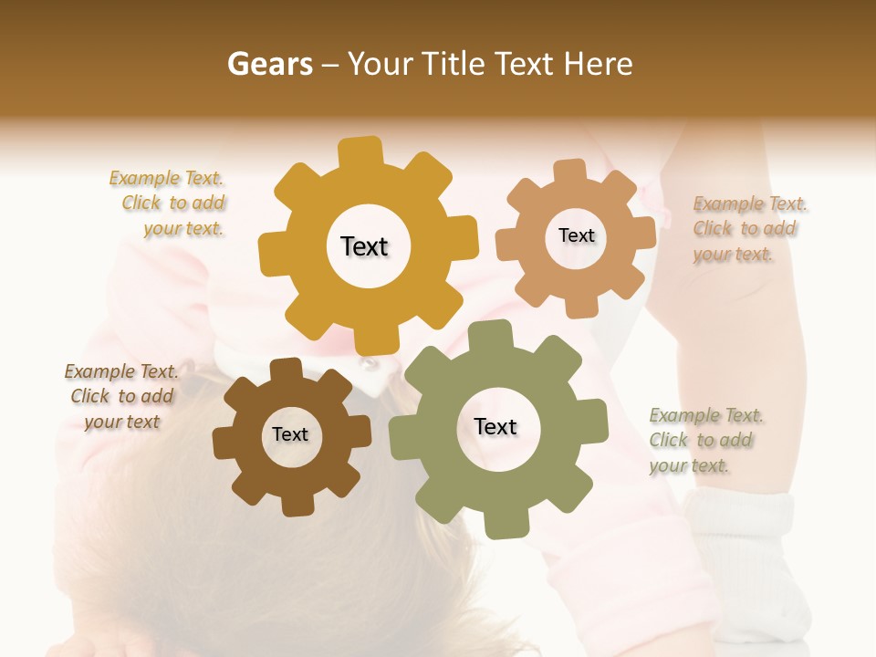 Playing Pink Caucasian PowerPoint Template