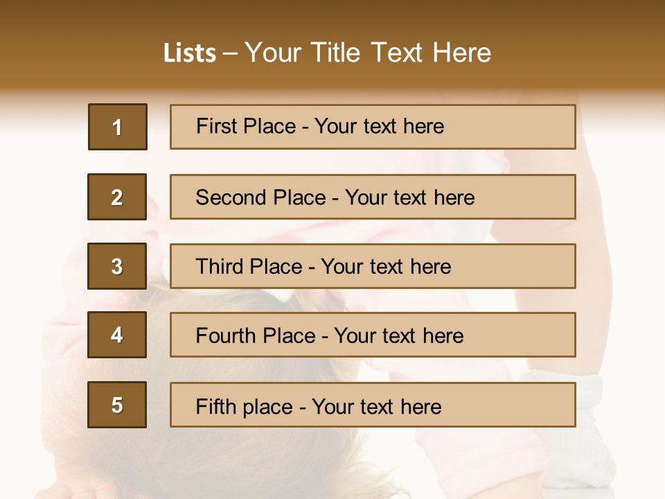 Playing Pink Caucasian PowerPoint Template