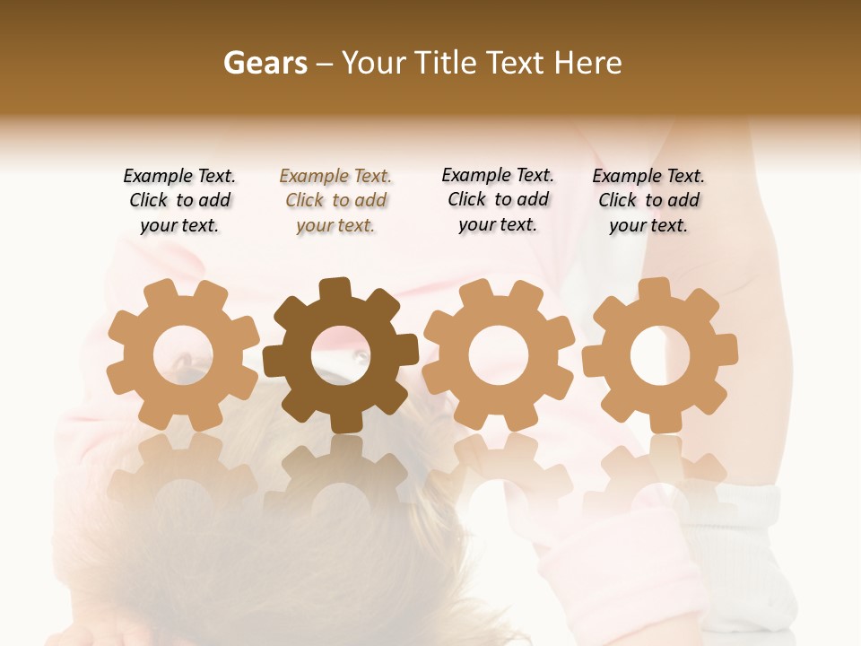 Playing Pink Caucasian PowerPoint Template