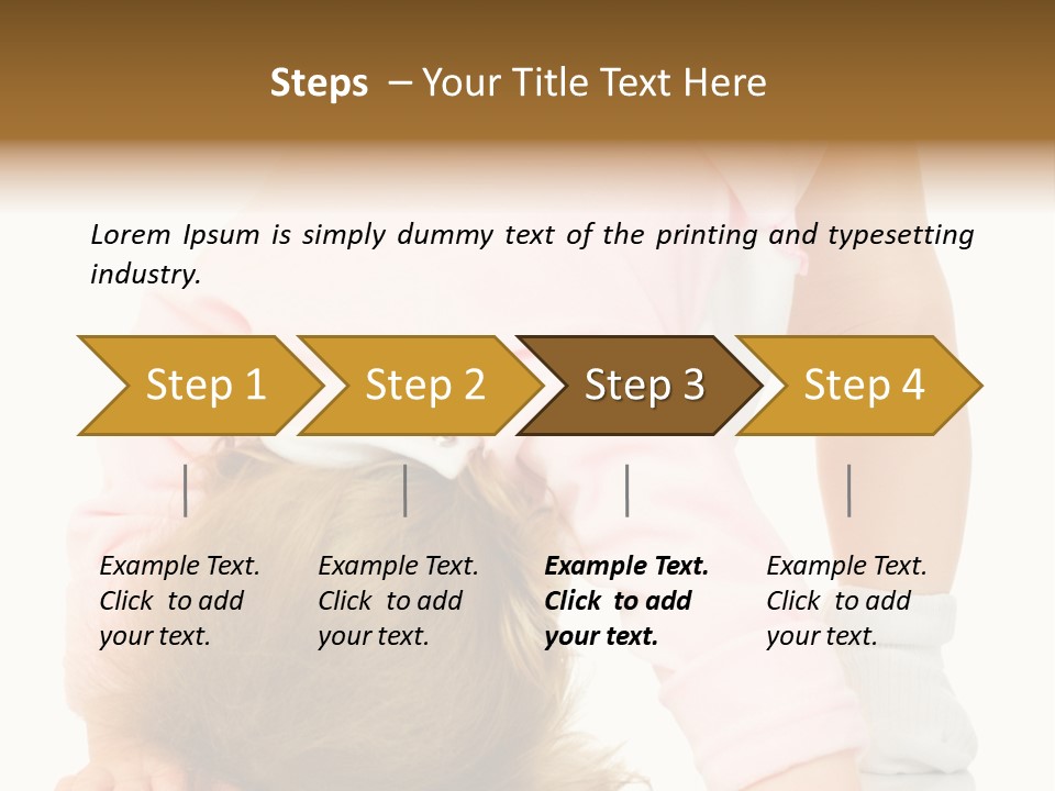 Playing Pink Caucasian PowerPoint Template