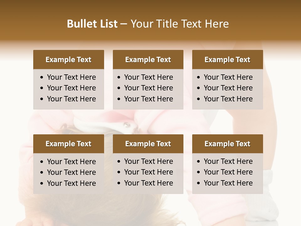 Playing Pink Caucasian PowerPoint Template