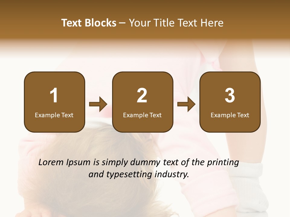 Playing Pink Caucasian PowerPoint Template