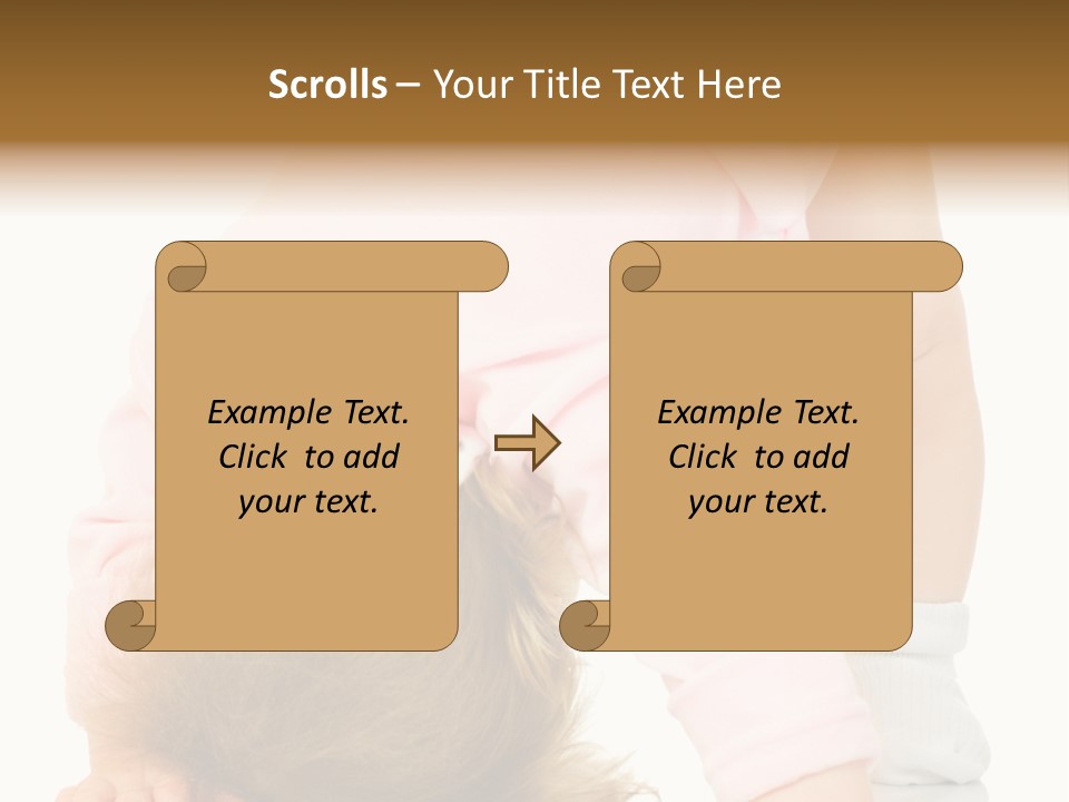 Playing Pink Caucasian PowerPoint Template