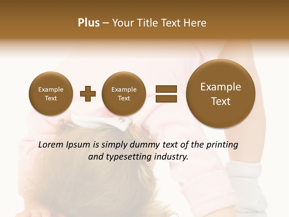 Playing Pink Caucasian PowerPoint Template