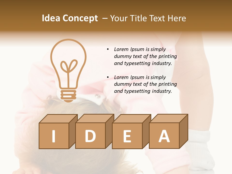 Playing Pink Caucasian PowerPoint Template