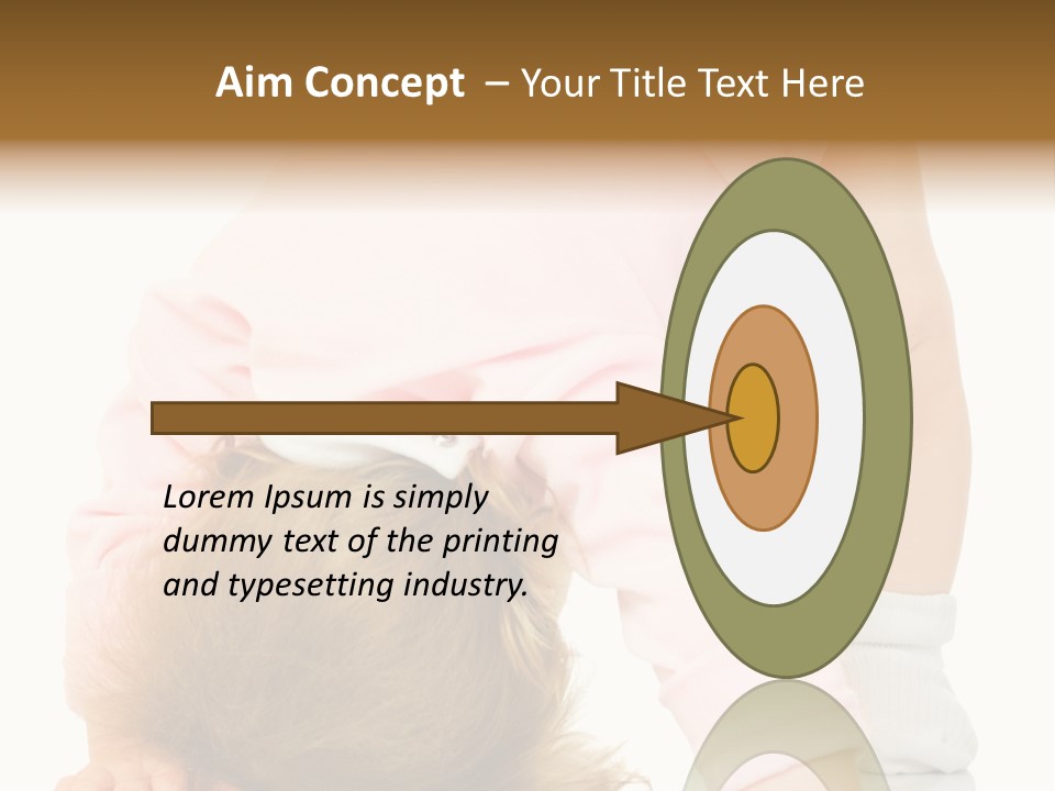 Playing Pink Caucasian PowerPoint Template