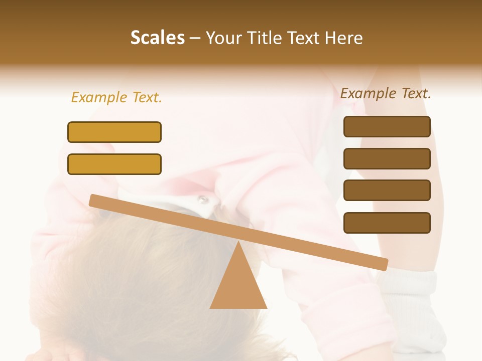 Playing Pink Caucasian PowerPoint Template