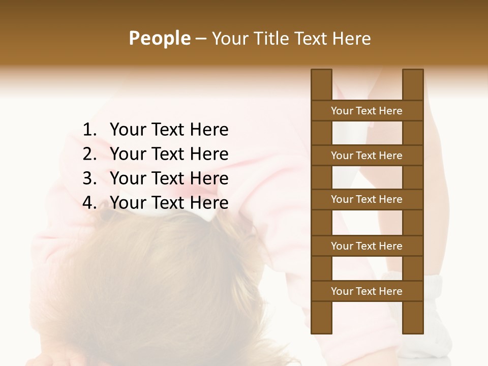 Playing Pink Caucasian PowerPoint Template