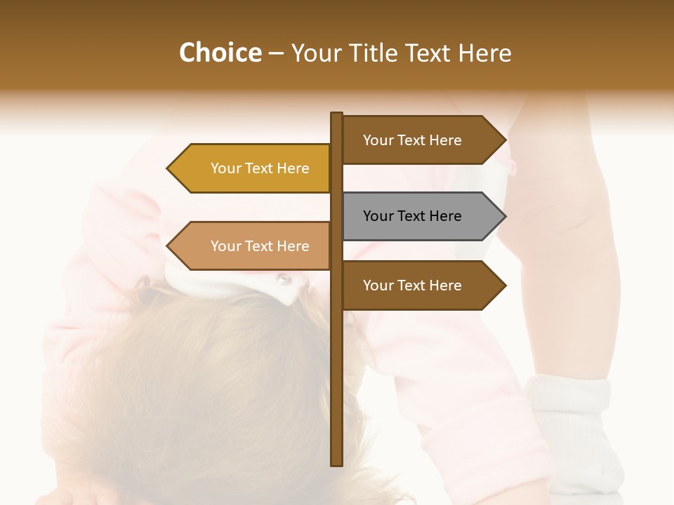 Playing Pink Caucasian PowerPoint Template